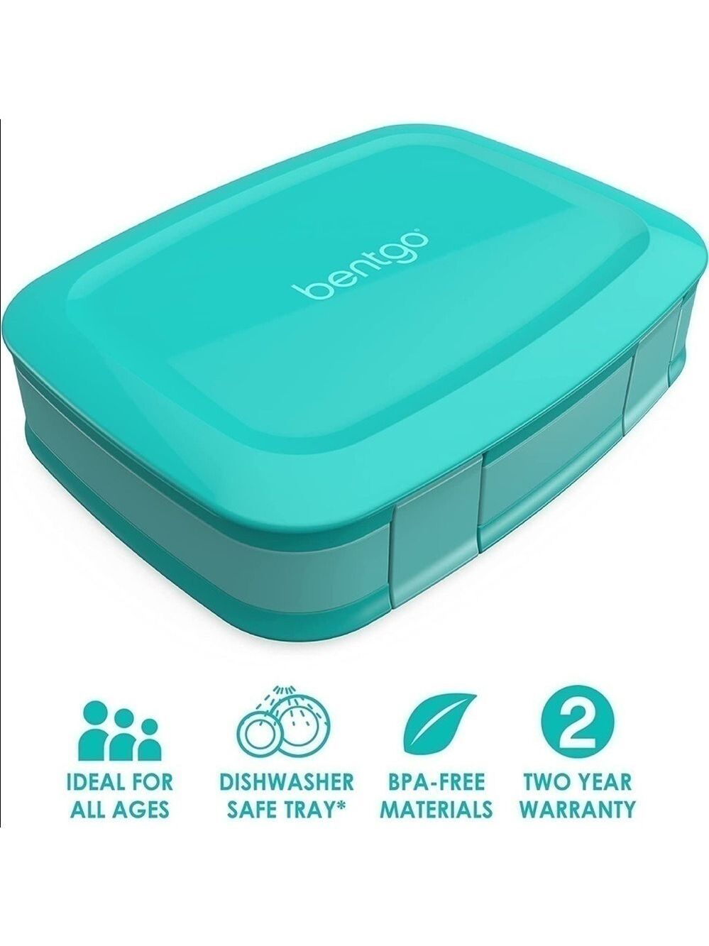 Bentgo 4 Compartment Lunch Box Portion Controlled Meals for Teens Adults Kids - Picture 2 of 15